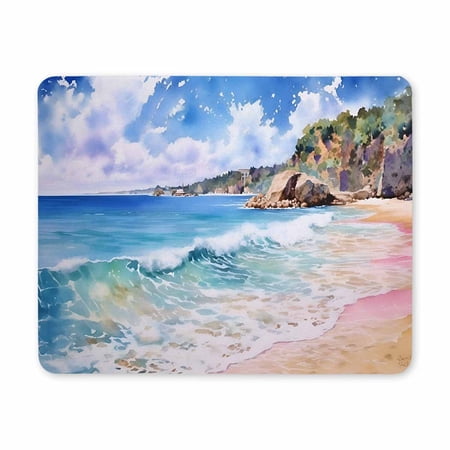 Sandy BeachMouse Pad,Gaming Mouse Pad Non-Slip Keyboard Pads Waterproof Laptop Desk Mat for Gaming Office Home,Pretty Cute Mouse Pad for Office Gaming Laptop Women Kids