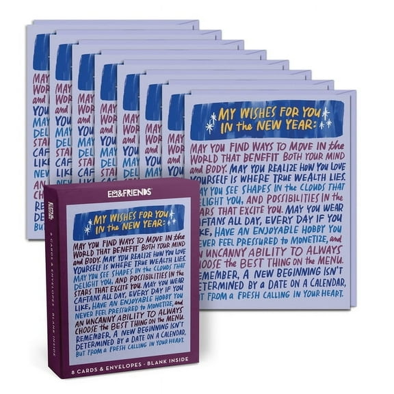 Em & Friends Boxed Cards (Singles) My Wishes for You New Year Cards Boxed-Set, (Hardcover)