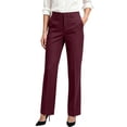 thumbnail image 3 of ThriftyPlait High Waist Dress Pants for Women Slim Fit Bootcut Work Trousers Casual Wrinkle Resistant Business Office Wear, 3 of 7