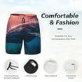 thumbnail image 3 of Daiia Sunshine Ocean Whale Mens Swim Trunks Swim Shorts Quick Dry Swim Shorts with Mesh Lining Pockets-Large, 3 of 9