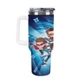 thumbnail image 3 of Ninja Kidz 40 Oz Tumbler With Handle And Straw, Stainless Steel Vacuum Travel Mug, Double Wall Vacuum Insulated Tumbler With Lid, Water Bottle for Gifts Party Office Coffee, 3 of 8