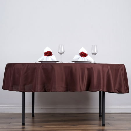 

Balsa Circle 70 Round Polyester Tablecloths for Wedding - Chocolate Brown