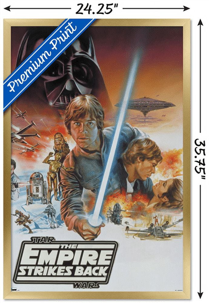 Star Wars: Empire Strikes Back - Cover Illustration Wall Poster, 22.375" x 34", Framed