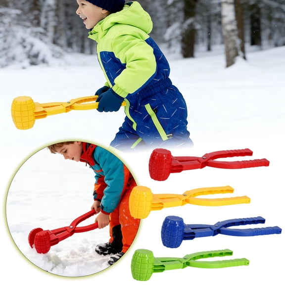 fsxdhpcsgfc Interesting Shape Snowball Maker Clamp Durable Construction Winter Outdoor Mould For Kids Adults Molder Penguin Fort Clips for Kids Play Cubes for Toddlers Outdoor Snowboard Sled for Kids
