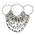 thumbnail image 1 of Cadena corporal con cuentas, joyería de tamaño ajustable, joyería corporal moderna, atuendo sin mangas Negro Blanco, 1 of 8