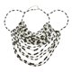 thumbnail image 1 of Cadena corporal con cuentas, joyería sin espalda, tamaño ajustable, accesorios corporales de moda Negro Blanco, 1 of 8