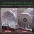 thumbnail image 5 of Deago 2 Pack Galvanized Metal Rat Trap Cage, High Sensitivity Humane Live Catch Mouse Cage with Foot Pedal, Portable Continuous Rodent Catcher for Indoor and Outdoor, 5 of 9