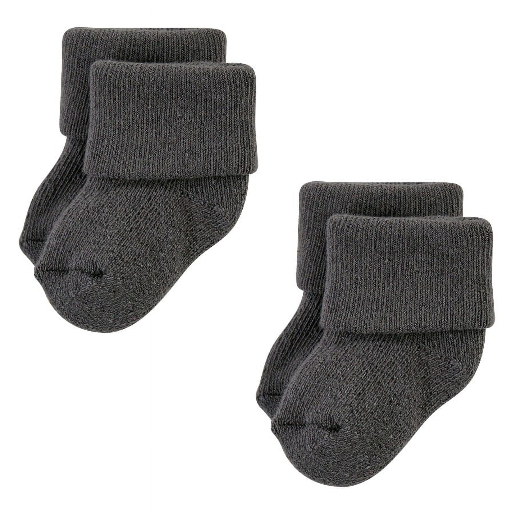 Hudson Baby Unisex Baby Socks, Gray and White (6 Pack)