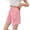 Pink, variant on Gelikeya Girls Ripped Denim Shorts Elastic Waist Summer Casual Jeans Shorts Solid Color Outdoor Streetwear Clothes Black, 4-5 Years