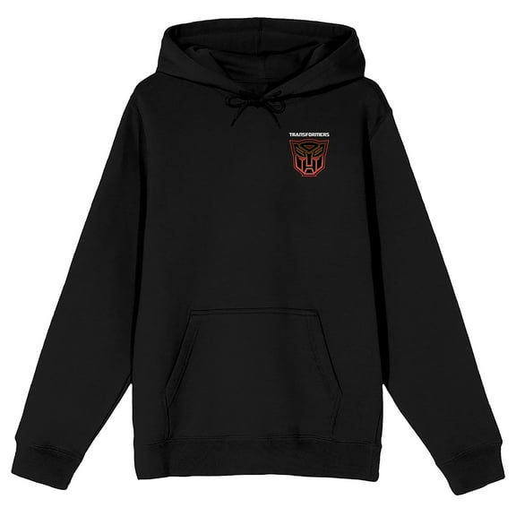 Transformers One Optimus Prime Adult Black Long Sleeve Hooded Sweatshirt-Medium