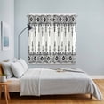 thumbnail image 3 of Black White Boho Kitchen Curtains Window Panels, Vintage Ethnic Tribe Abstract Art Retro Insulated Window Treatment Curtain, Grommet Curtains for Bedroom/Living Room/Bathroom, 2 Piece 52"Wx84"L, 3 of 8