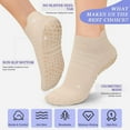 thumbnail image 3 of Non Slip Pilates Socks with Grips for Women, Grip Socks for Yoga Ballet Barefoot Workout Anti Skid Athletic Socks, 3 of 5