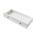 thumbnail image 5 of Tv Cabinet For Living Room Decor - 108.7''l X 15''w 68''h, White And Walnut, Stylish Storage Options White+walnut Stand With Side Cabinets, Contemporary Style, 5 of 6