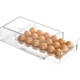 thumbnail image 1 of Contenedores organizadores de refrigerador sin BPA, soporte apilable para huevos, bandeja para 18 huevos, 1 of 4