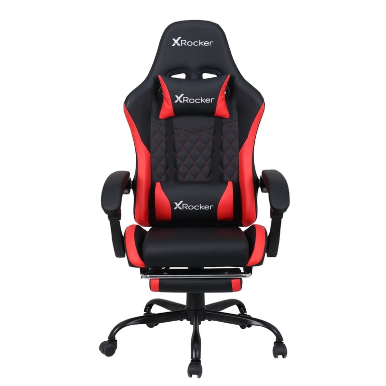 X Rocker Apex PC Gaming Chair, Massage, Footrest, Red photo 3