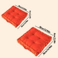 thumbnail image 5 of Square Velvet Floor Pillow, Meditation Floor Pillow Thicken Decompression Floor Cushions Large Pillows Seating Cute Decorative Cushion for Yoga Living Room (Orange,16''), 5 of 7