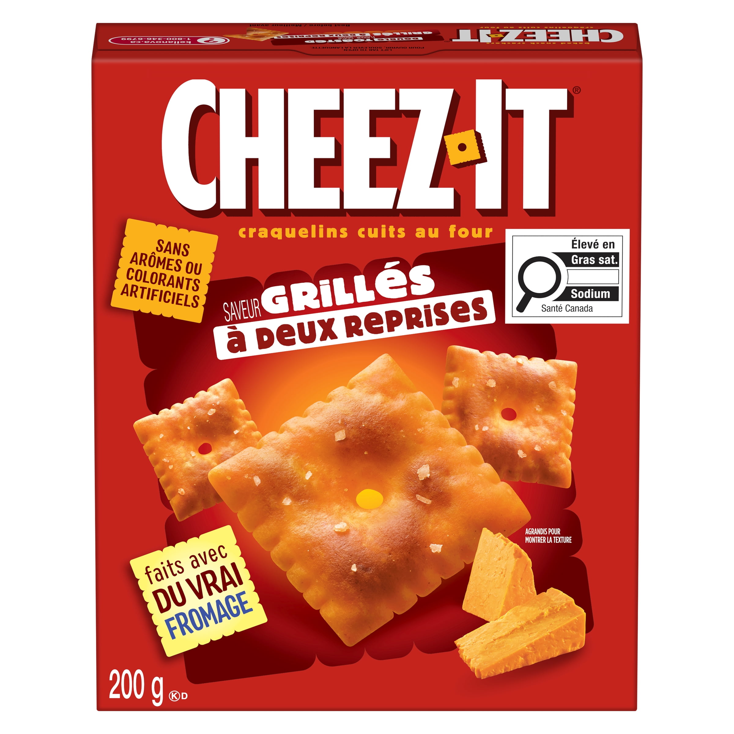 Cheez-It* Baked Snack Crackers Double Toasted Flavour 200 g, Perfect for game time, party spreads, lunches, evening snacking and more - the cheesy options are endless.