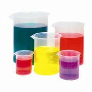 Plastic Beaker Set - 5 Sizes - 50, 100, 250, 500 and 1000ml, Karter Scientific 215G2