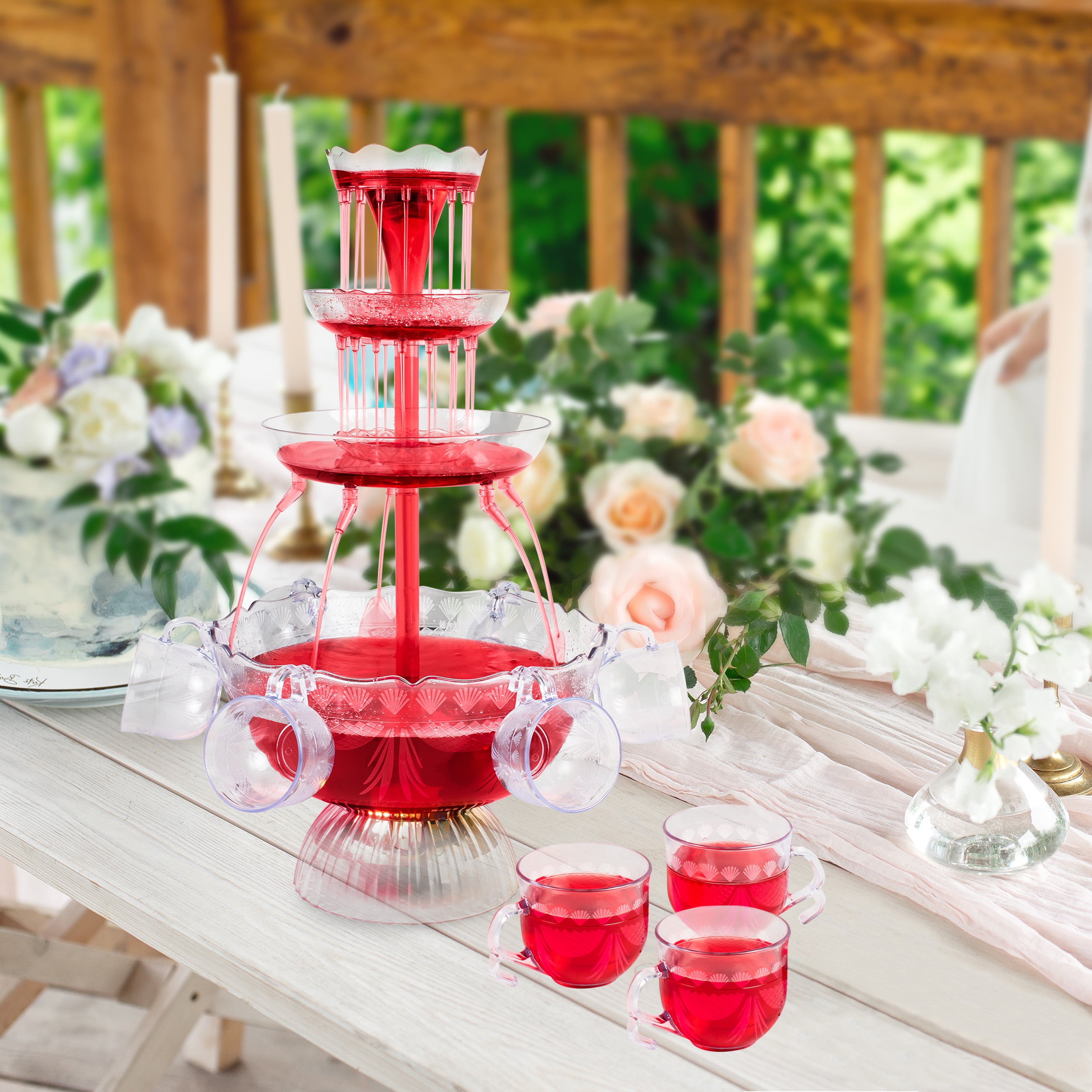 Nostalgia, Beverage Dispenser, 1.5 gal, 3-Tier Party Drink