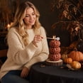 thumbnail image 4 of Halloween Scented Candle, Pumpkin Shaped Aromatherapy Soy Wax, 1 Pack Brown Decorative 2.8 inch Festive Candle, for Home Desktop Halloween Party Indoor Ambient Decor Spooky Holiday Atmosphere Enhance, 4 of 5