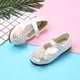 thumbnail image 5 of Zapatos de cuero para niñas, zapatos de princesa con diamantes de imitación, zapatos de primavera y otoño para niños con suela suave de cristal, zapatos blancos, 5 of 5