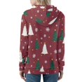 thumbnail image 2 of DISNIMO Christmas Tree Printed Hoodies for Women Snowflake Printed Hooded Tops Zip Up Sport Sweatshirt Long Sleeve Jacket Coat with Pockets, 2XL, 2 of 6