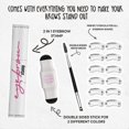thumbnail image 4 of Eyebrow Stamp Kit, Eyebrow Stamp, Long Lasting, Naturally No Falling, Waterproof Eyebrow Stamp, with 24 Reusable Eyebrow Stencils and 1 Brush, 4 of 5