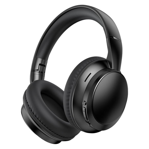 Bluetooth Headphones 5.4 Sans Fil, 40 H d'Écoute avec 3 Modes d'Égalisation, 4 Micros ENC à Réduction de Bruit pour des Appels Clairs, Bass Boosted by 85 %, Ajustement Confortable, Écouteurs Circum-Auriculaires pour Voyage Maison Bureau PC Noir