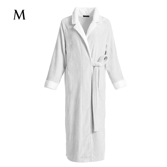 Albornoz de felpa cálida, camisón de invierno para mujer, camisón para dormir, camisón para hombre, M Sweethay HA001073-01