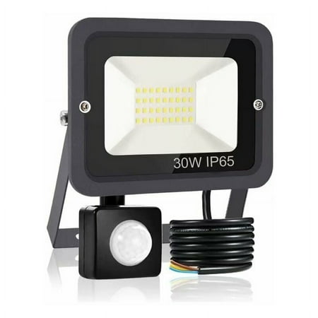 

30W LED Floodlight Outdoor Motion Sensor 3000LM Outdoor Lighting Spotlight with 3000K Warm White Sensor Outdoor LED Light Waterproof IP65 Security for Construction Site Garage Courtyard 13Treize