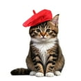 thumbnail image 2 of Whimsical Cats Beret Headwear Comfort Fit Head Accessory For Celebrations, 2 of 11