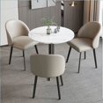 thumbnail image 2 of Italian Leather Chairs Kitchen Dining Room Backrest Design Chairs Minimalist Ergonomic Cadeiras De Jantar Dining Table Furniture My Lux Decor Round, 2 of 13