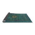 thumbnail image 2 of Ahgly Company Indoor Round Oriental Light Blue Modern Area Rugs, 3' Round, 2 of 4