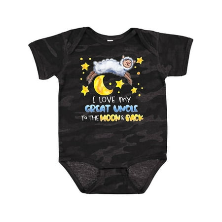 

Inktastic I Love my Great Uncle to the Moon and Back Cute Sheep Gift Baby Boy or Baby Girl Bodysuit