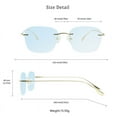 thumbnail image 4 of LifeArt Pure Titanium Frame Glasses/Blue Light Blocking Reading Glasses, Reduce Eyestrain, Stylish for Men and Women(Gold,+2.00 Magnification), 4 of 5