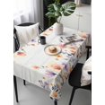 thumbnail image 2 of Pink Spring Floral Rectangle Tablecloth, Elegant Flowers Farmhouse Botanical Wooden Waterproof & StainResistant Tablecloth, Washable Oil-proof Table Cover for Dining/Party/Wedding/Buffet 60x120 In, 2 of 9