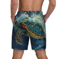 thumbnail image 2 of Lsque Mens Swim Trunks Surfing Turtle Pattern - Bathing Suit Compression Liner - Beach Swim Shorts Swimwear - (S-3XL) - Stretch Quick Dry -Small, 2 of 9