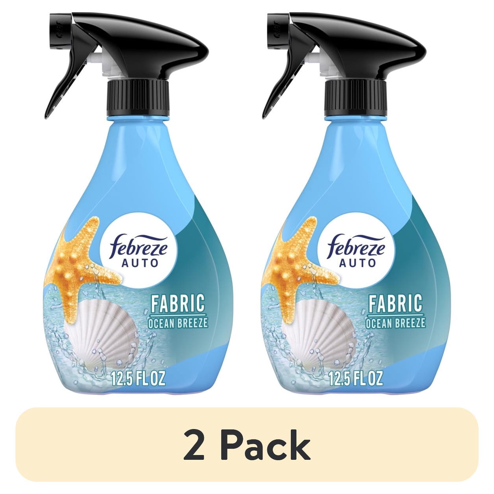 (2 pack) Febreze AUTO Car Fabric Spray, Odor Fighting Air Freshener, Ocean Breeze, 12.5 fl oz