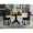 Black, variant on East West Furniture ANDL3-BLK-W - 3-Piece Dining Room Set- 2 Dining Chair and Modern Round Dining Table - Wooden Seat and Slatted Chair Back (Black Finish)