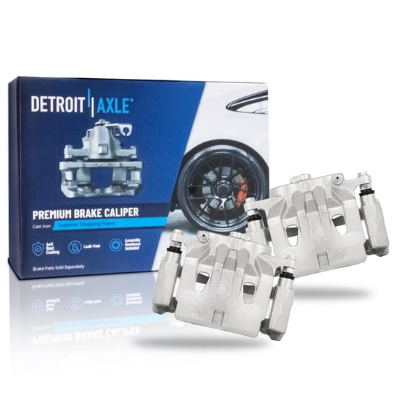 Detroit Axle - Front Brake Calipers w/Brackets Replacement for 2010-2019 Toyota Highlander, 2011 2012 2013 2014-20 Sienna, 10-15 Lexus RX350