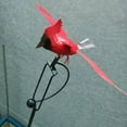 thumbnail image 2 of Flapping Metal Red Parrot Yard Stake, Rocking Wind Whirly Gig Garden Art for Outdoor Decor, 3D Metal Wind Spinner for Home and Garden, 2 of 6