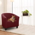 thumbnail image 2 of Tub Chair Cover Club Chair Slipcover for Armchairs Stretch Armchair Slipcover Club Chair Protector Machine Washable, 2 of 2