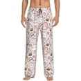 thumbnail image 2 of Kdxio Cute Rabbit Print Men's Sleep Pajama Pant Lounge Pants with Pockets, 2 of 8
