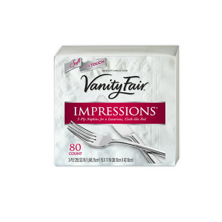 UPC 042000355186 product image for Vanity Fair Impressions Paper Napkins, 80 count | upcitemdb.com