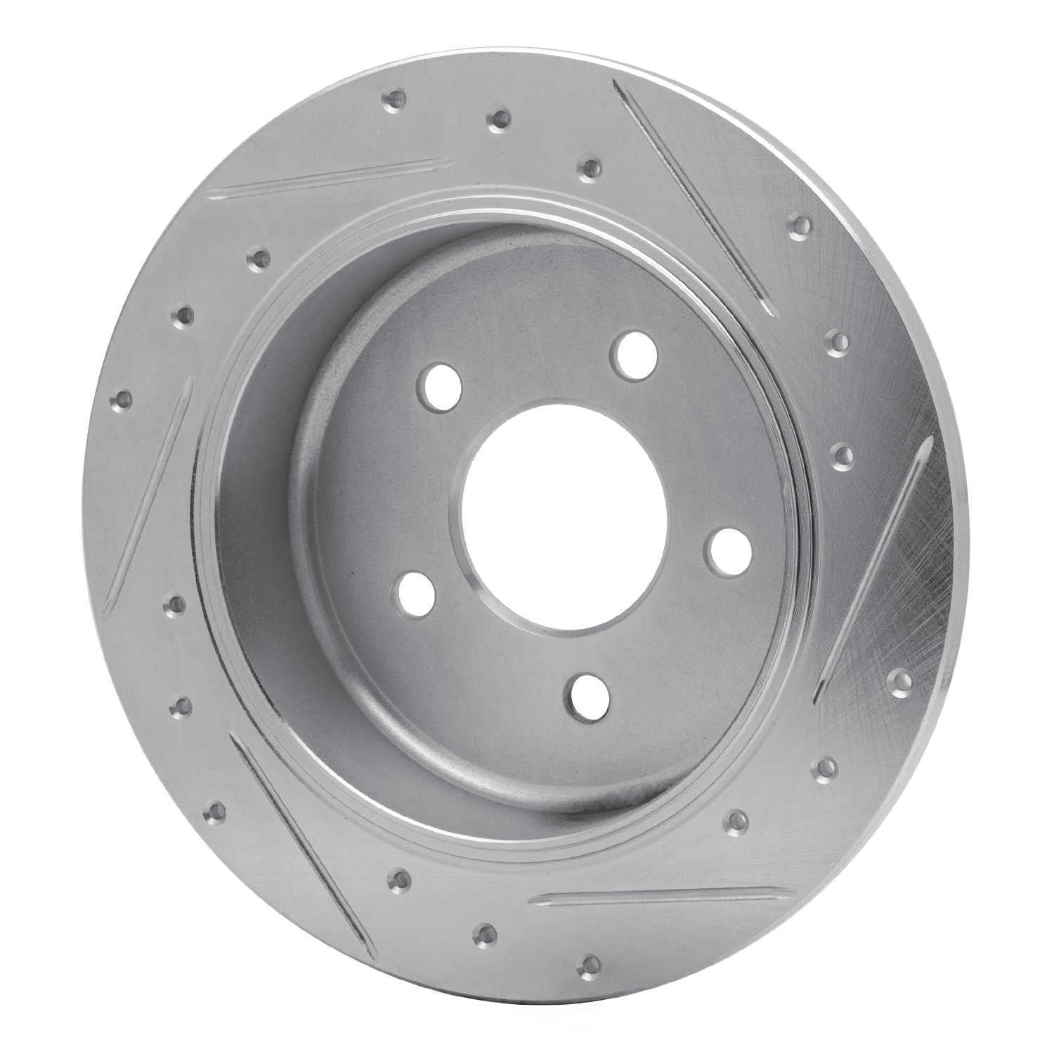 Dynamic Friction Company 631-56015L DFC Brake Rotor - Drilled And Slotted - Silver