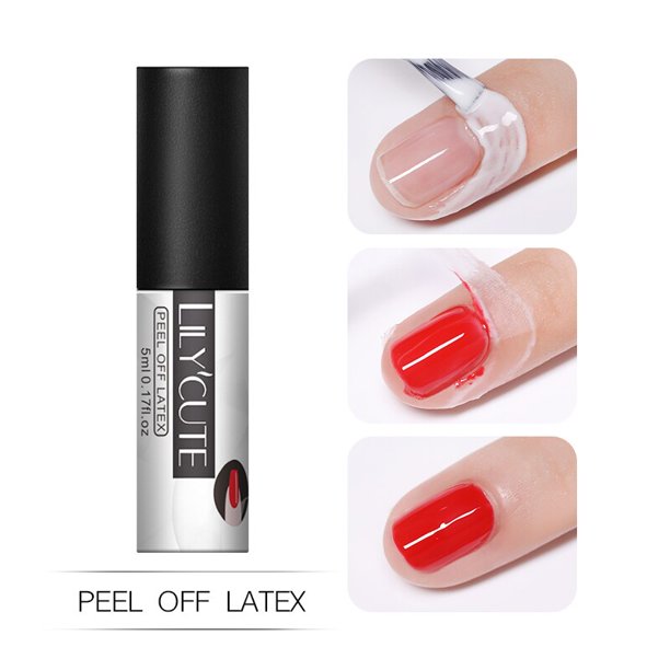 LILYCUTE 5/7ml Peel Off Latex Anti-congelante Cutícula Nail Skin Protector Base superior Mate Coat Esmalte de uñas sin olor Nail Art Latex Tan Jianjun unisex