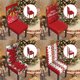 thumbnail image 1 of Fundas Elásticas para Sillas de Comedor Onlyliua navideñas Color rojo, 1 of 6
