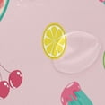 thumbnail image 4 of FREEAMG Cartoon Fruits Watermelon Lemon Pink Shower Curtain Liner, 72 x 72 Waterproof Fabric Shower Curtains with Hooks for Bathroom Hotel, 4 of 4