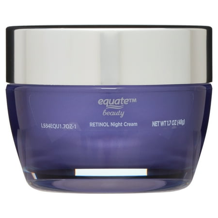 Equate Retinol Night Cream for Face Care to Smooth & Soften Skin, 1.7oz, Compare to Olay Regenerist 24 Night Moisturizer