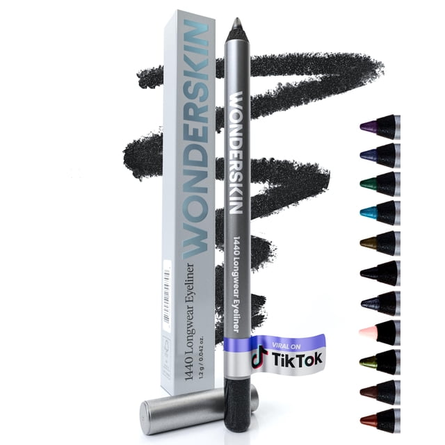 Lápiz delineador Wonderskin 1440 Longwear Black Glitter Black